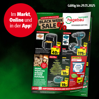 Abbildung eines blätterbaren Prospektes mit unseren Black-Week Angeboten