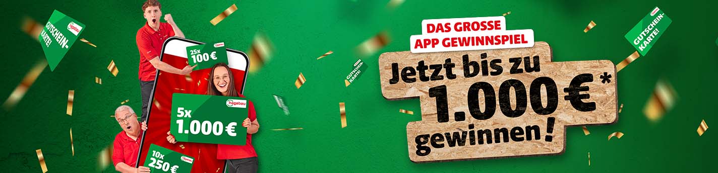 Jetzt bis zu 1.000 € bei unserem grossen App Gewinnspiel gewinnen.