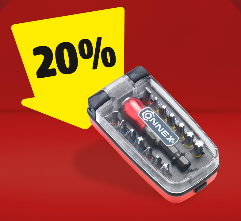 Ein gelber Pfeil auf dem 20% steht, zeigt auf ein Bit-Set.